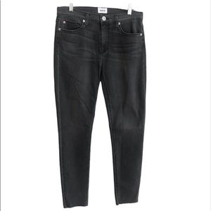 Hudson Jeans Natalie Mid Rise Super Skinny Ankle Jeans Faded Black Size 31 NWT